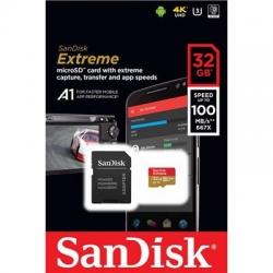 KARTA SANDISK EXTREME microSDHC 32 GB 100/60 MB/s A1 C10 V30 UHS-I U3 Mobile-2442128