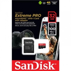 KARTA SANDISK EXTREME PRO microSDHC 32GB 100/90 MB/s A1 C10 V30 UHS-I U3-2442130