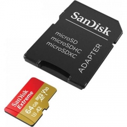 KARTA SANDISK EXTREME microSDXC 64 GB 160/60 MB/s A2 C10 V30 UHS-I U3 Mobile-2443207
