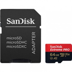 KARTA SANDISK EXTREME PRO microSDXC 64GB 170/90 MB/s A2 C10 V30 UHS-I U3-2443222