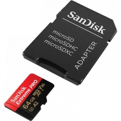 KARTA SANDISK EXTREME PRO microSDXC 64GB 170/90 MB/s A2 C10 V30 UHS-I U3-2443223