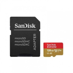 KARTA SANDISK EXTREME microSDXC 128 GB 160/90 MB/s A2 C10 V30 UHS-I U3 ActionCam-2443387