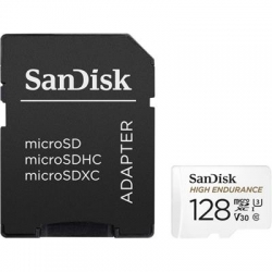 KARTA SANDISK HIGH ENDURANCE (rejestratory i monitoring) microSDXC 128GB V30 z adapterem-2465737