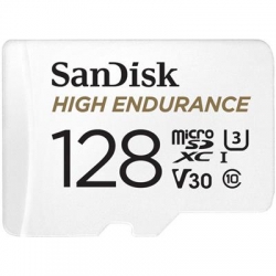 KARTA SANDISK HIGH ENDURANCE (rejestratory i monitoring) microSDXC 128GB V30 z adapterem-2465739