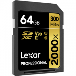 Lexar Pro 2000X SDHC/SDXC UHS-II U3(V90) R300/W260 (w/o cardreader) 64GB-2477866