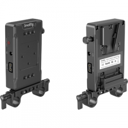 SmallRig 3498 Battery Adapter Plate V-Mount (Basic Version) with Dual Rod Clamp-2481979
