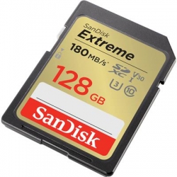 KARTA SANDISK EXTREME SDXC 128 GB 180/90 MB/s C10 V30 UHS-I U3-2486909