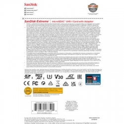 KARTA SANDISK EXTREME microSDXC 256 GB 190/130 MB/s A2 C10 V30 UHS-I U3-2486945