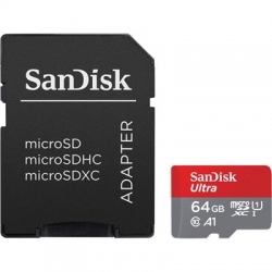 KARTA SANDISK ULTRA ANDROID microSDXC 64 GB 140MB/s A1 Cl.10 UHS-I + ADAPTER-2489115