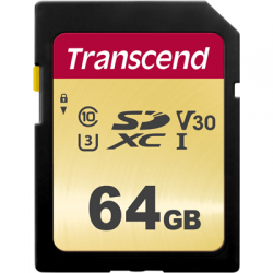 Transcend Gold 500S SD UHS-I U3, MLC (V30) R95/W60 64GB-2499656