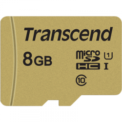 Transcend Gold 500S microSD w/adp (V30) R95/W60 8GB-2499658