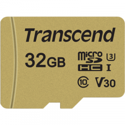Transcend Gold 500S microSD w/adp (V30) R95/W60 32GB-2499660