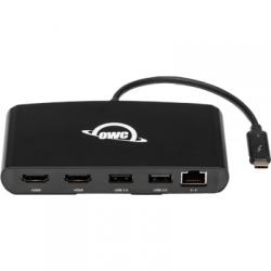 OWC Dock Thunderbolt 3 mini-Dock - 5 Port, 2 x HDMI, feat. 2 x HDMI 4K60, USB 3, USB 2, 1GB Network-2506588