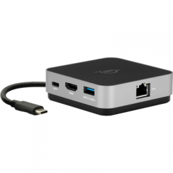 OWC Dock USB-C Travel Dock E 6-Port Travel Dock 100W- Space Gray (ethernet)-2506597