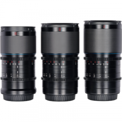 Sirui Anamorphic Lens Saturn Kit 35, 50 & 75mm T2.9 1.6x Carbon Fiber FF L-Mount (Blue Flare)-2530214
