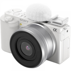 SmallRig 4734 Cold Shoe Adapter with Furry Windscreen for Sony ZV series cameras (white)-2547148