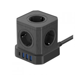 Kostka zasilająca Newell GaN Power Cube 9w1 - czarna-2557117