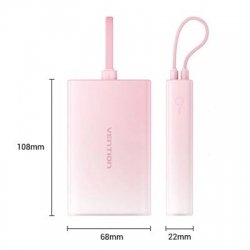 Powerbank Vention 10000 mAh USB-C + Lightning + USB-A 22,5W z wyświetlaczem LED żółty-2654016