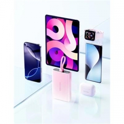 Powerbank Vention 10000 mAh USB-C + Lightning + USB-A 22,5W z wyświetlaczem LED miedziany-2654023