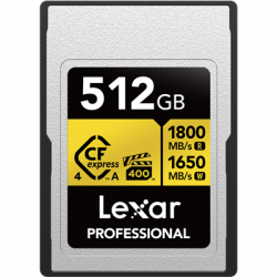 Lexar CFexpress 4.0 Pro Gold, VPG400/IP68, R1800/W1650/SW1000 (Type A) 512GB-2660199