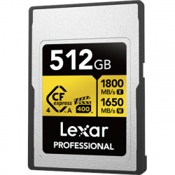 Lexar CFexpress 4.0 Pro Gold, VPG400/IP68, R1800/W1650/SW1000 (Type A) 512GB-2660200