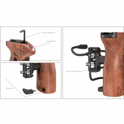 SmallRig 3323 Side Handle Wood with Start/Stop Remote Trigger