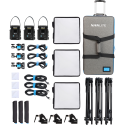Nanlite PavoSlim 60B LED Panel  3-Light Kit With Stand