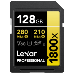 Lexar Pro 1800x SDXC U3 (V60) UHS-II R270/W180 128GB-2485968