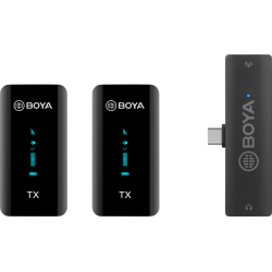 Boya BY-XM6-S6 - 2.4GHz Dual-channel Wireless Microphone for Type-C devices 1+2