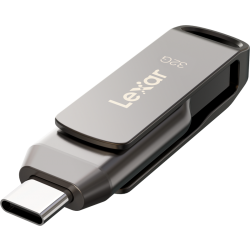 Lexar JumpDrive Dual Drive D400 Type-C/Type-C & Type-A, up to 100MB/s read (USB 3.1) 32GB