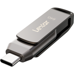 Lexar JumpDrive Dual Drive D400 Type-C/Type-C & Type-A, up to 130MB/s read (USB 3.1) 64GB