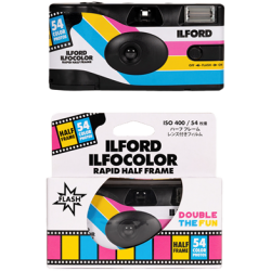 Analogowy aparat  ILFORD Ilfocolor Rapid Half Frame - jednorazowy, 54 klatki