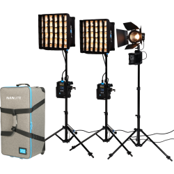 Nanlite PavoSlim 60B & Forza 60B II  KIT  60B x2 +Forza 60BII -  3-Light Kit with Light Stand