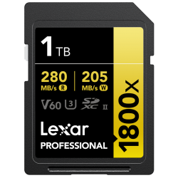 Lexar SDXC Pro 1800x U3 UHS-II R280/W210 (V60) 1TB-2556976