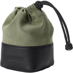 Artisan & Artist | ACAM-LP120 | Fabric and Leather Lens Pouch (S) Khaki/Black-2654566