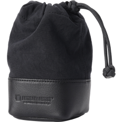 Artisan & Artist | ACAM-LP140 | Fabric and Leather Lens Pouch (M) Black-2654572