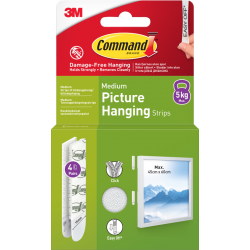 3M Command Strips White Medium 4 Sets-2651256
