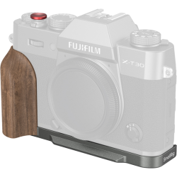 SmallRig 5668 L-Shaped Mount Plate w Wooden Handle for FUJIFILM X-T30 / T30 II / T30 III Charcoal