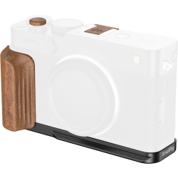 SmallRig 5985 L-Shaped Mount Plate with Wooden Handle for FUJIFILM X-E5 (Rosewood, Black)
