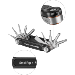 SmallRig 4813 x FILM RIOT 10-in-1 Folding Wrench Set with Multiple Angle Positioning Red