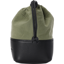 Artisan & Artist | ACAM-LP120 | Fabric and Leather Lens Pouch (S) Khaki/Black-2654567