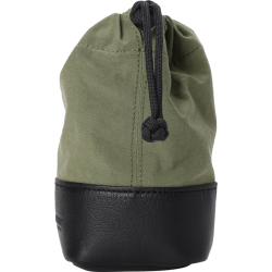 Artisan & Artist | ACAM-LP140 | Fabric and Leather Lens Pouch (M) Khaki/Black-2654575