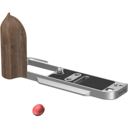 SmallRig 5667 L-Shaped Mount Plate with Wooden Handle for FUJIFILM T30 / T30 II / X-T30 III Silver