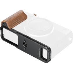 SmallRig 5985 L-Shaped Mount Plate with Wooden Handle for FUJIFILM X-E5 (Rosewood, Black)