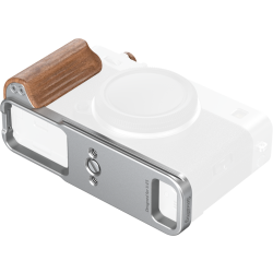 SmallRig 5984 L-Shaped Mount Plate with Wooden Handle for FUJIFILM X-E5 (Rosewood, Silver)