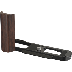 SmallRig 5942 L-Shaped Mount Plate with Wooden Handle for Panasonic LUMIX L10 Black