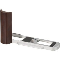 SmallRig 5943 L-Shaped Mount Plate with Wooden Handle for Panasonic LUMIX L10 Silver