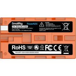 SmallRig 4971 NP-F550 USB-C Rechargeable Camera Battery Orange