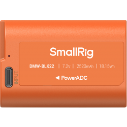 SmallRig 4979 Camera Battery USB-C Rechargeable DMW-BLK22 Orange
