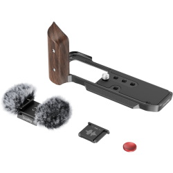 SmallRig 5260 L-Shape Mount Plate with Wooden Handle for FUJIFILM X-M5 Black-2594078